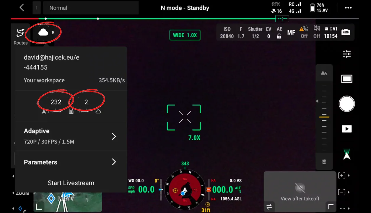 Screenshot der HUNTERRA-App