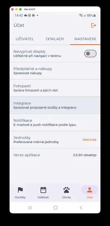 Screenshot der HUNTERRA-App