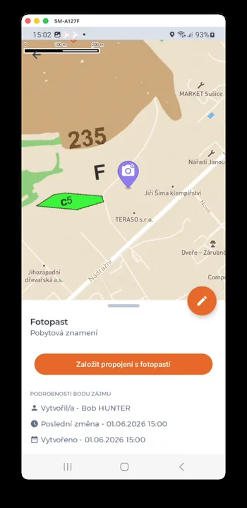 Screenshot der HUNTERRA-App